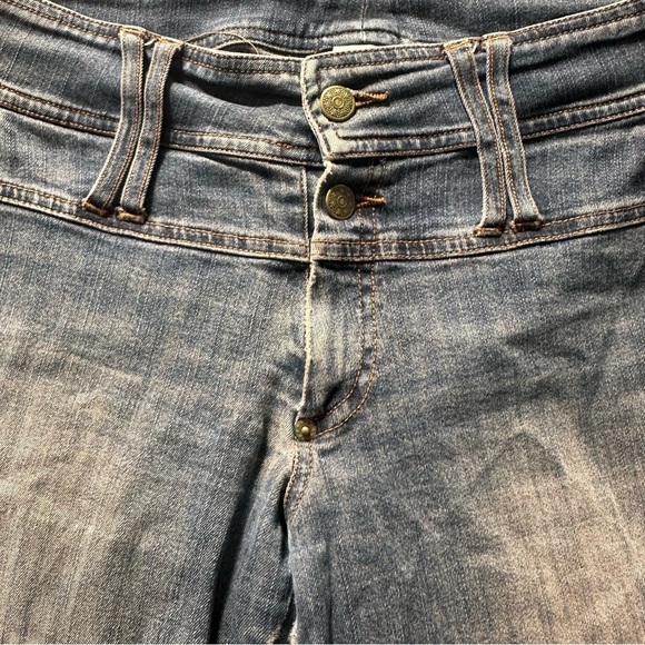 Bebe Jeans vintage Y2K 90s Jil Taille 42 Large Flare low rise - Picture 2 of 12